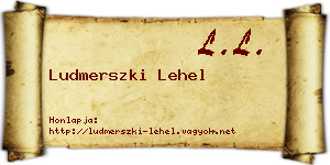 Ludmerszki Lehel névjegykártya