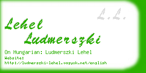 lehel ludmerszki business card